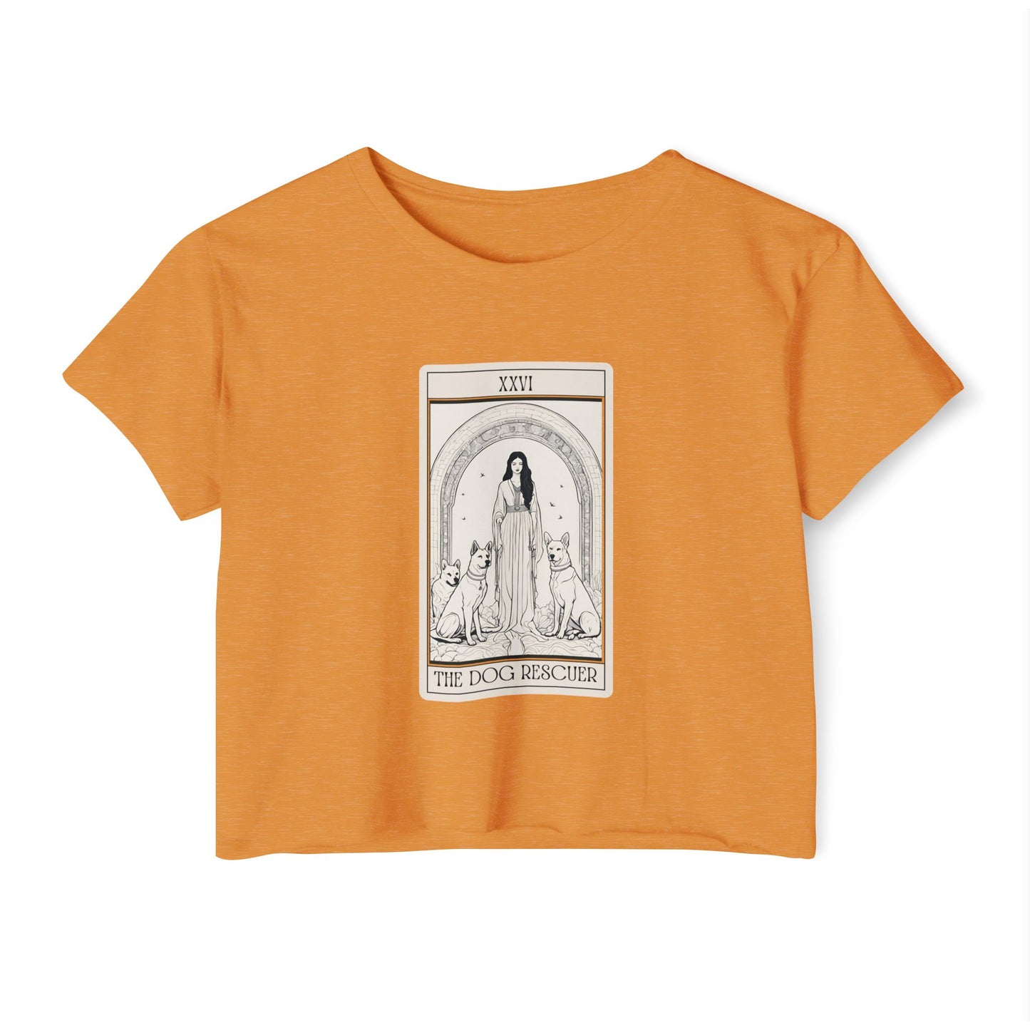 "The Dog Rescuer" Tarot Card Crop Top