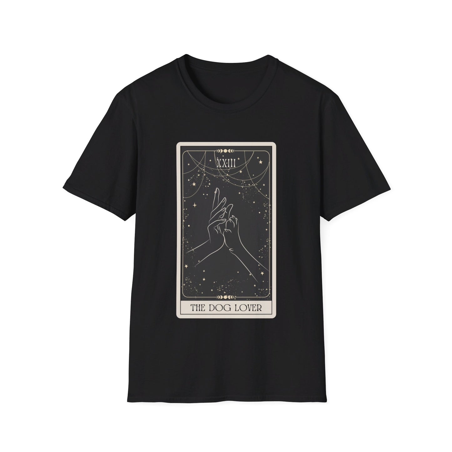 "The Dog Lover" Tarot Card Unisex Tee (Front Print)