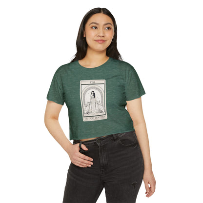 "The Dog Rescuer" Tarot Card Crop Top