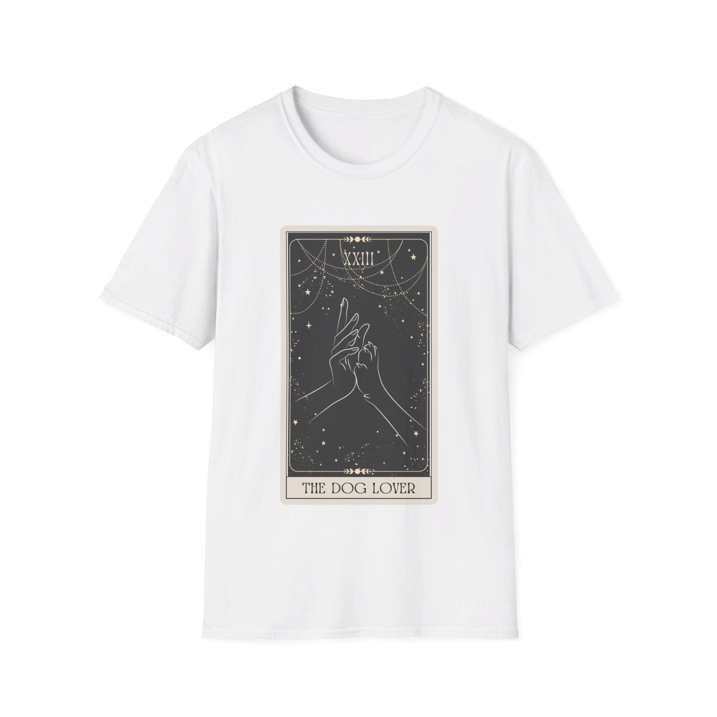 "The Dog Lover" Tarot Card Unisex Tee (Front Print)