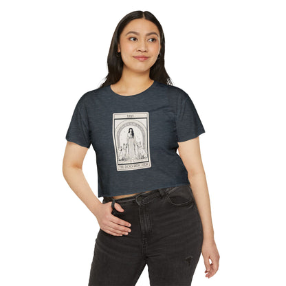 "The Dog Rescuer" Tarot Card Crop Top