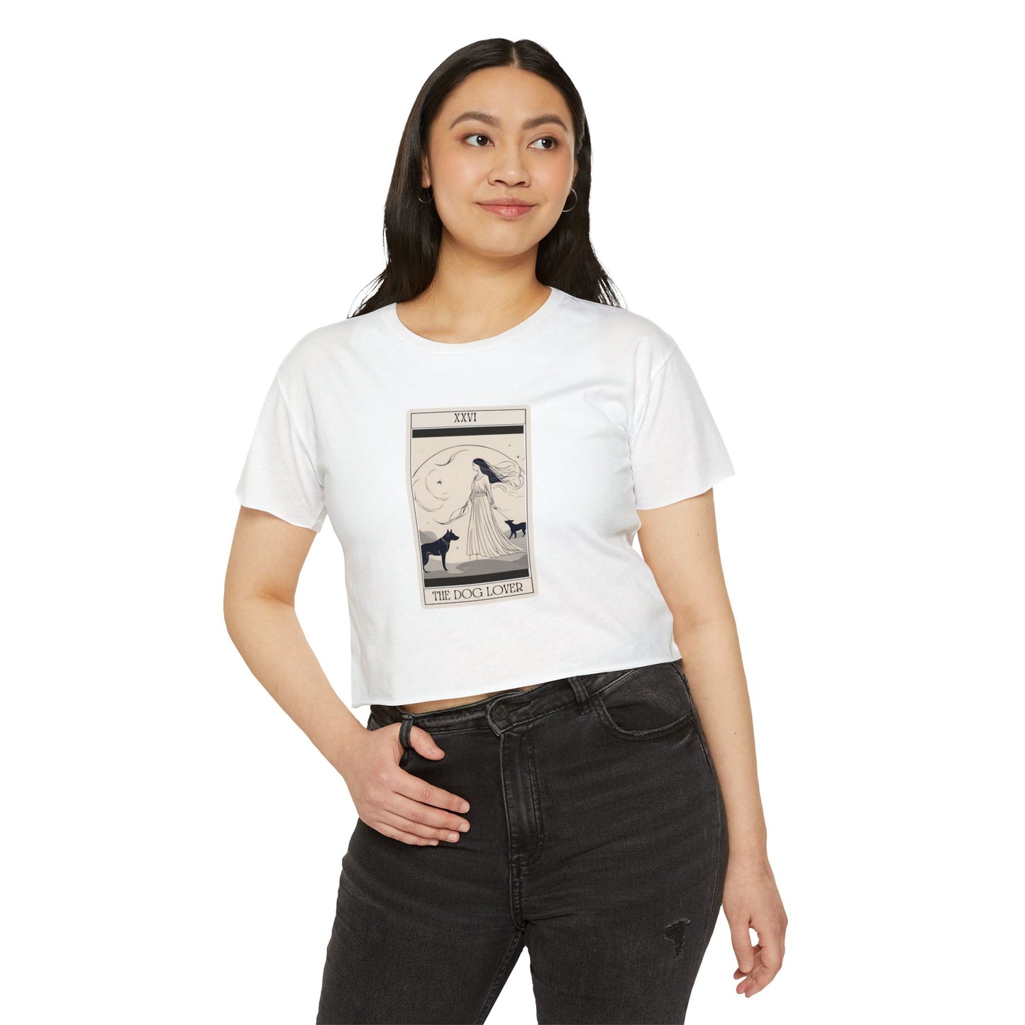 "The Dog Lover" Tarot Card Crop Top (2)