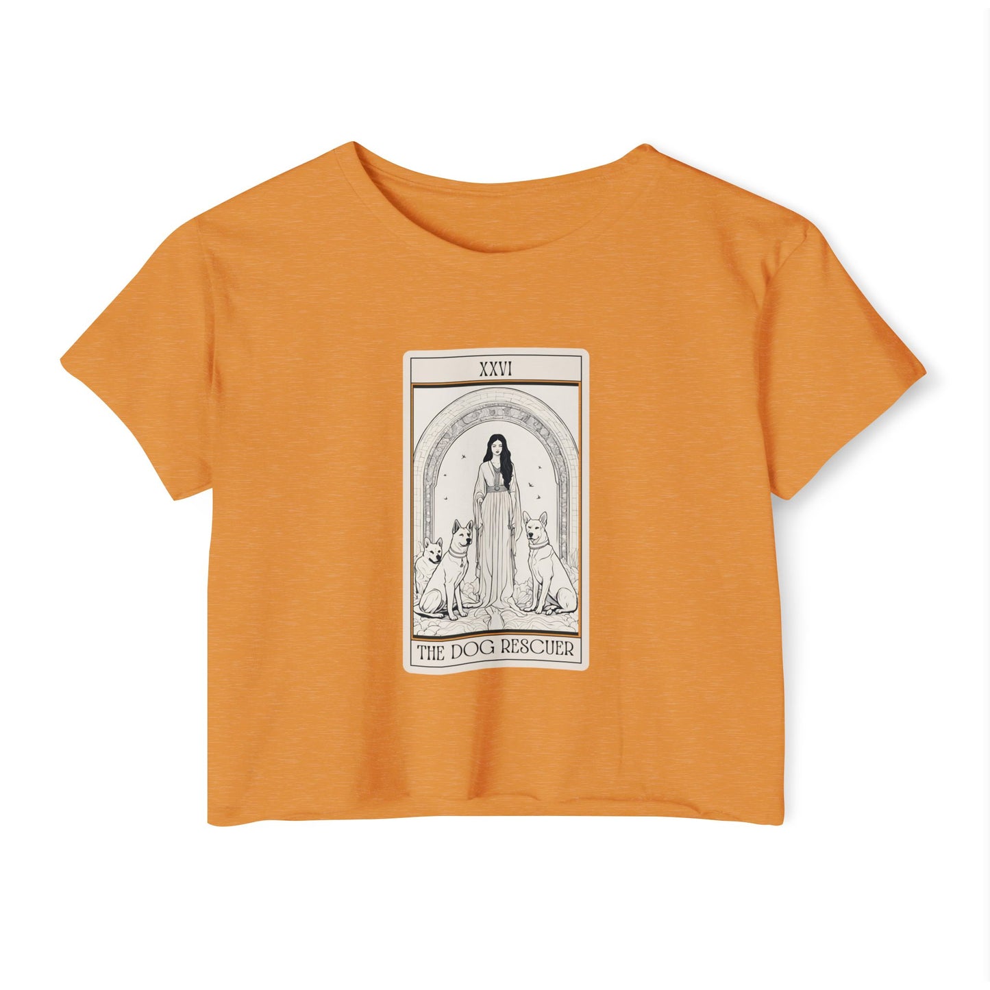 "The Dog Rescuer" Tarot Card Crop Top