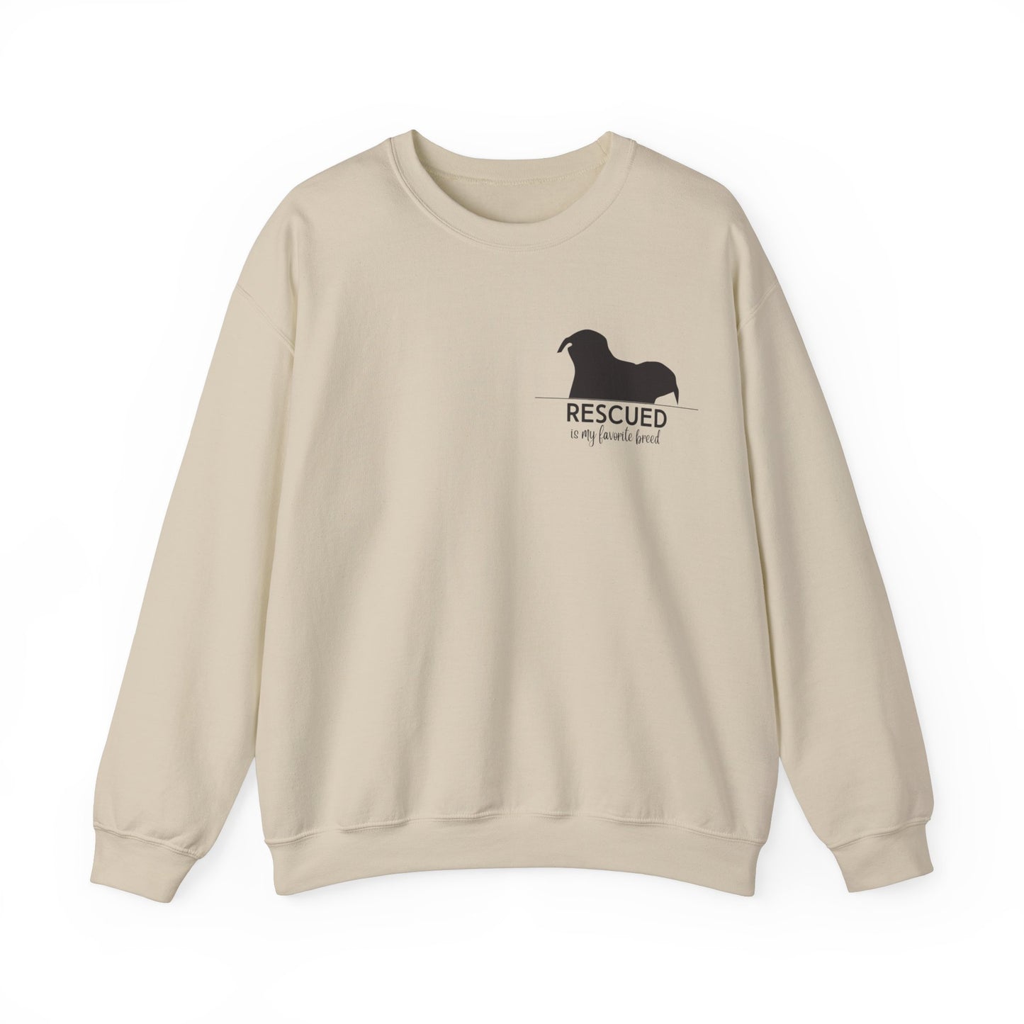 "Rescued Is My Favorite Breed" Crewneck Sweatshirt