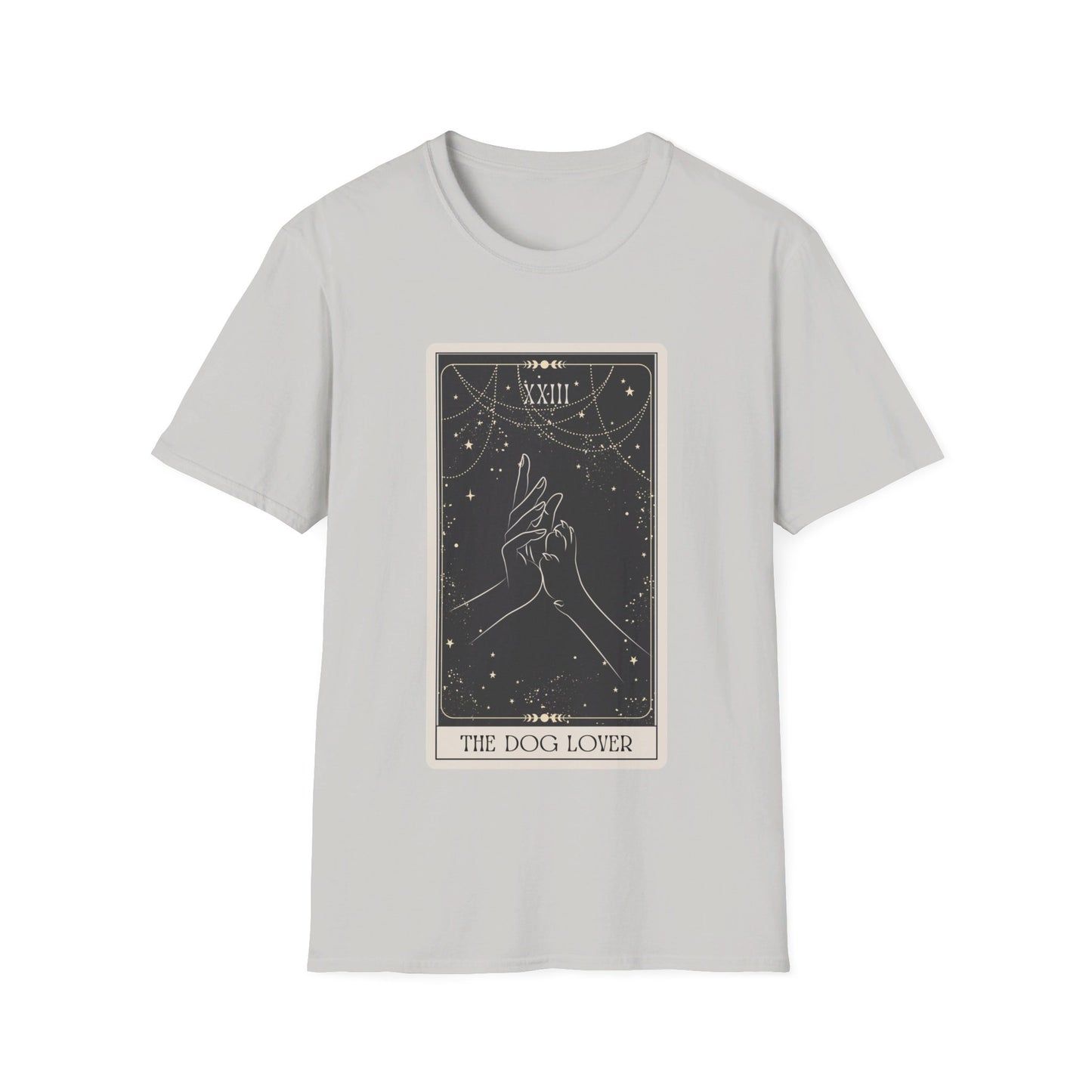 "The Dog Lover" Tarot Card Unisex Tee (Front Print)