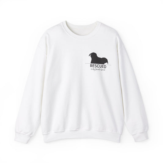 "Rescued Is My Favorite Breed" Crewneck Sweatshirt