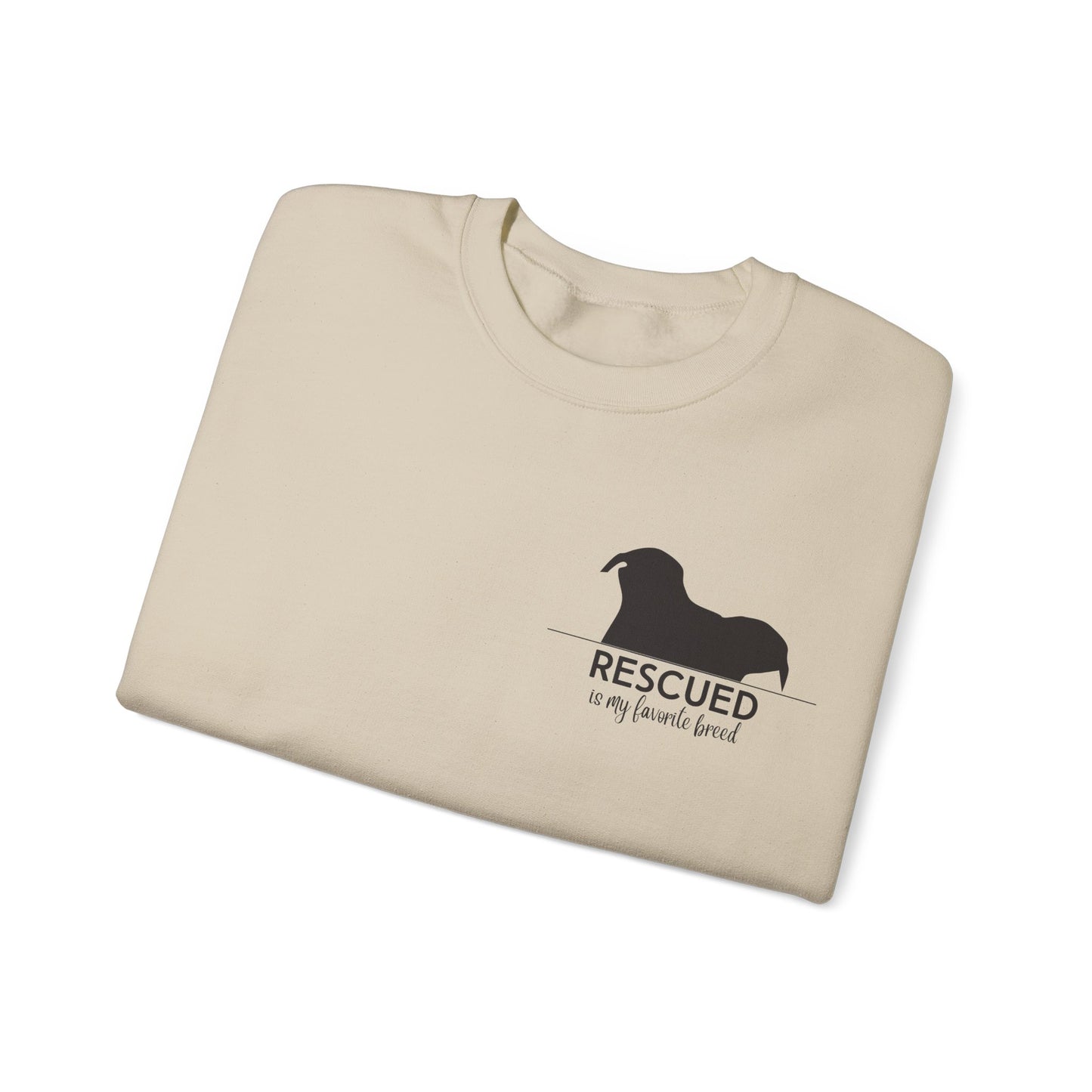 "Rescued Is My Favorite Breed" Crewneck Sweatshirt