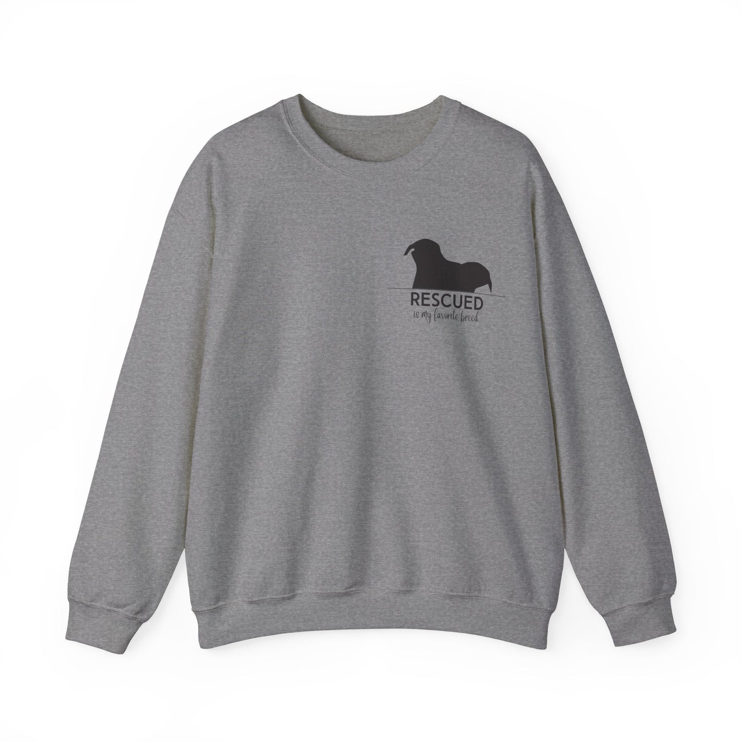 "Rescued Is My Favorite Breed" Crewneck Sweatshirt