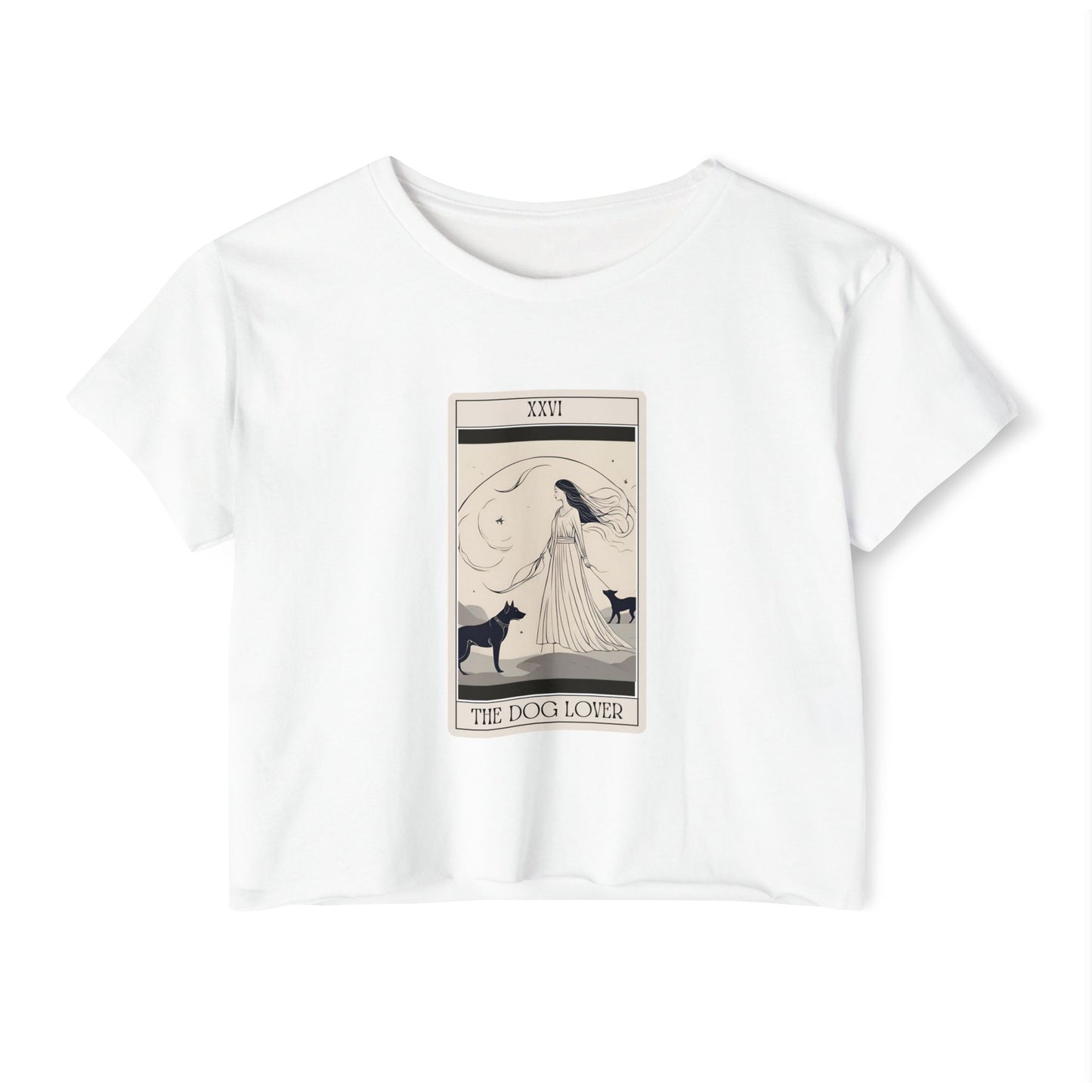 "The Dog Lover" Tarot Card Crop Top (2)